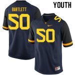 Youth West Virginia Mountaineers NCAA #50 Jared Bartlett Navy Authentic Nike Stitched College Football Jersey CZ15B43DZ